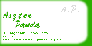 aszter panda business card